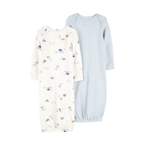 Baby Boys Printed Nightgown - 2 Pack