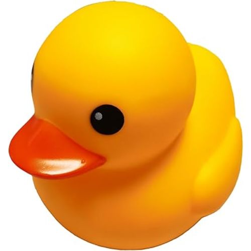 Yellow Rubber Ducks(No Bebe Noise), Without Hole Bath Toys - Floating Waterproof Duckies Gift for Baby Showers, Infants, Kids & Toddlers, Party Decorations, 7 inches (1 pcs)