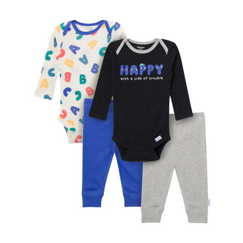 Onesies Brand Baby Boy 4pc Outfit Set, Sizes (Newborn - 12 Months)