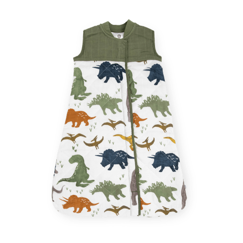 Cotton Muslin Quilted Sleep Bag - Dino Friends - Medium