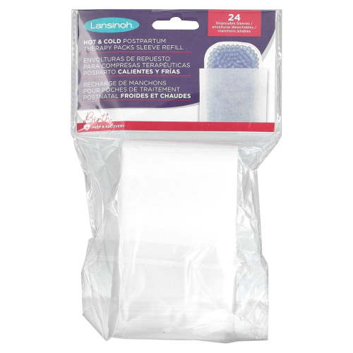 Hot & Cold Postpartum Therapy Packs Sleeve Refill, 24 Disposable Sleeves, Lansinoh HSA/FSA Eligible