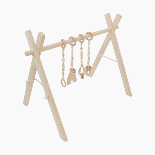 Poppyseed Play Natural Pine Wood Baby Gym - Wood Toys