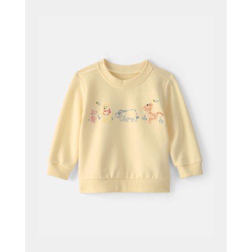 Baby Disney© Winnie the Pooh Embroidered French Terry Pullover Sweatshirt - Yellow - OshKosh B'gosh | Carter's