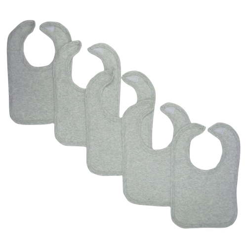 Bambini Grey Baby Bibs (Pack of 5)
