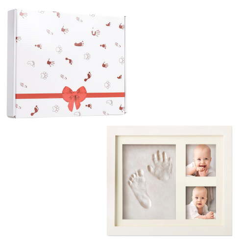 VAFFUL Baby Foot and Hand Print Kit, Baby Keepsake Frame,Newborn Nursery Picture Frame, Hand Print Mold Kit for Baby Shower Personalized New Mom Gifts