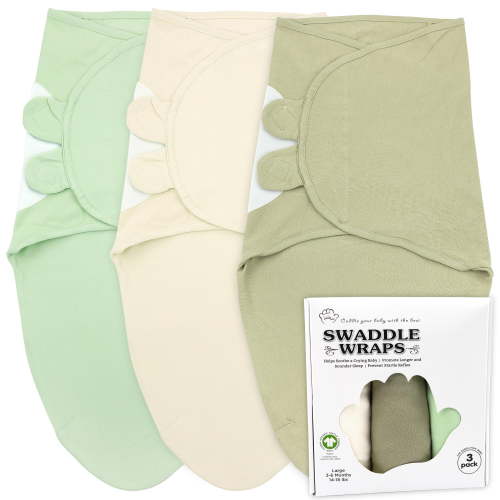 Baby Swaddle Blanket Wrap, 3-Pack Organic Newborn Swaddle Sack, Baby Swaddles 3-6 Months, Swaddles for Newborns, Baby Sleep Sack, Baby Swaddle Blanket Wrap