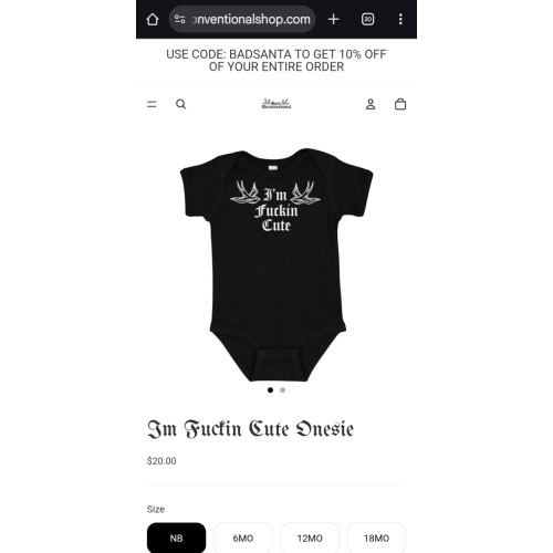 Im Fuckin Cute Onesie – Born Unconventional