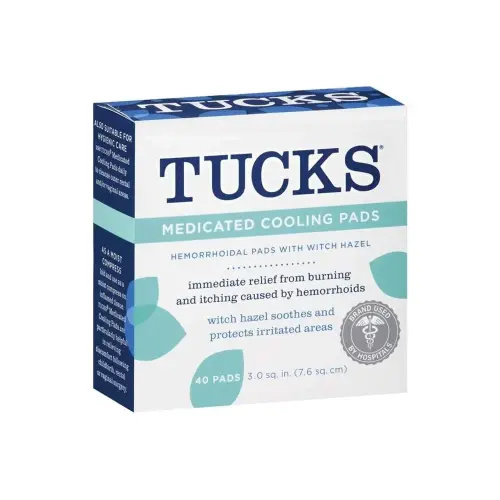 Tucks Pads Medicated Hemorrhoidal Cooling Pads, 40/Jr