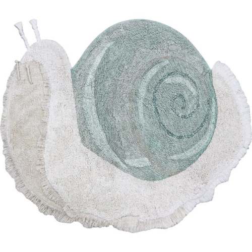 Washable Animal Rug Snail, Natural, Blue Sage .3' 3" x 4' - Lorena Canals | Maisonette
