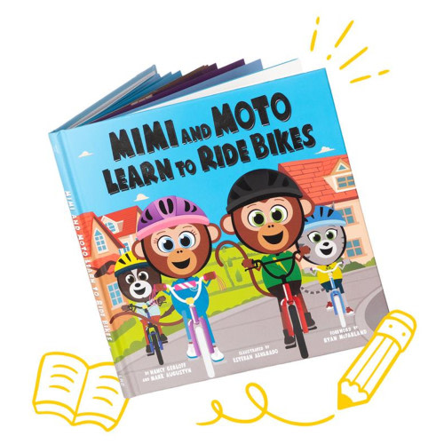 Mimi and Moto Learn to Ride Bikes