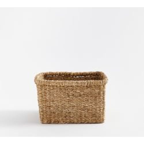 Safi Handwoven Seagrass Basket - Utility 12"Wx8"H