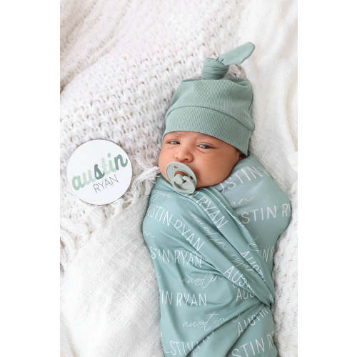 Personalized Baby Name Swaddle Blanket | Dusty Hues