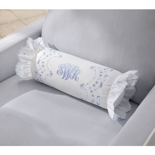 Welcome Home Baby Embroidered Star Bolster Pillow