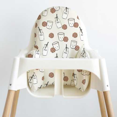 IKEA Highchair Wipeable Cushion Cover - Cookies and Milk