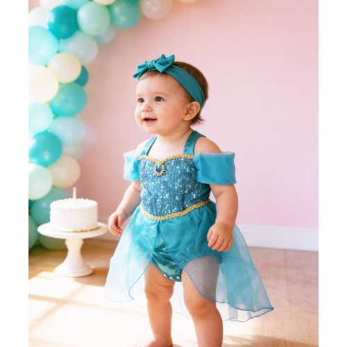 Halloween Romper Set, Princess Costume with Tulle And Pearl Headband