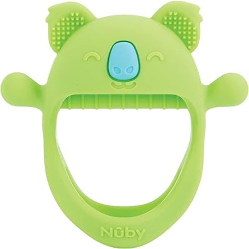 Nuby Silicone Wrist Teething Mitten - Teether Ring - 3+ Months - Koala