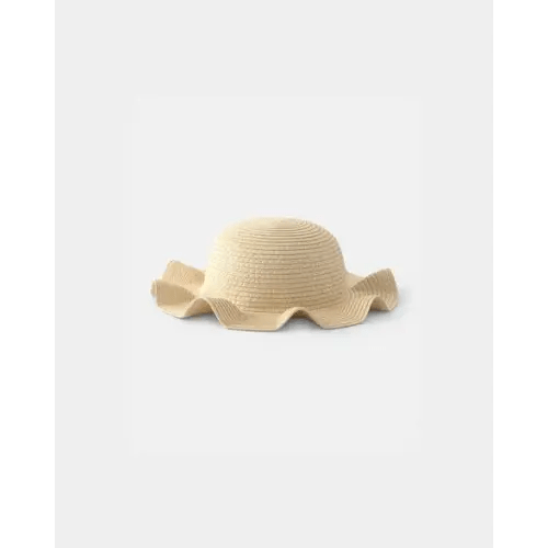 Baby Girl Straw Sun Hat - Tan | Carter's