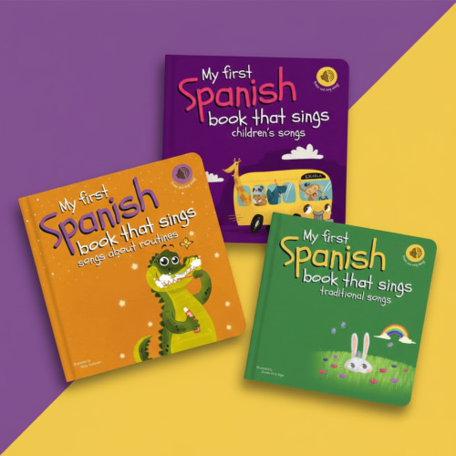 Set of 3 Spanish Books that Sing – Lufi & Friends