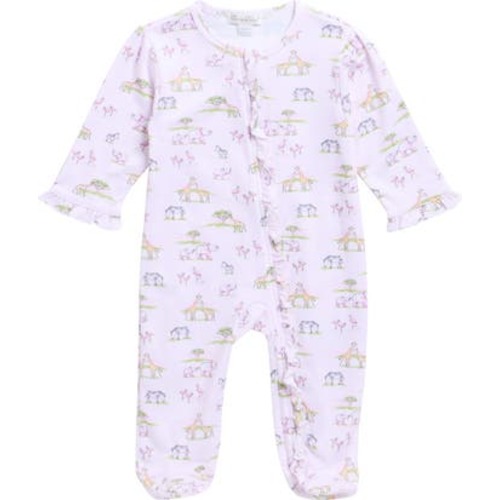Print Pima Cotton Footie, 3-6M