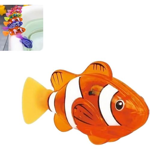 Magic Water-Activated Glowing Swimming Fish, Deep-Sea Disco, Interactive Colorful Robot Fish, Swimming Robotic Luminous Function, Waterproof Aquarium Bath Time Fun