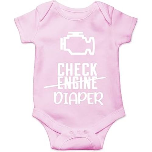 CBTwear Check Engine - Baby Clothes - Funny Newborn Bodysuit Outfits for Boys and Girls