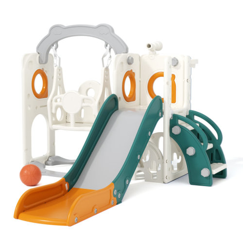67i 7 In 1 Toddler Slide & Swing Set with Golf Basketball For Baby Age 1-3 Indoor Outdoor Playset | Wayfair