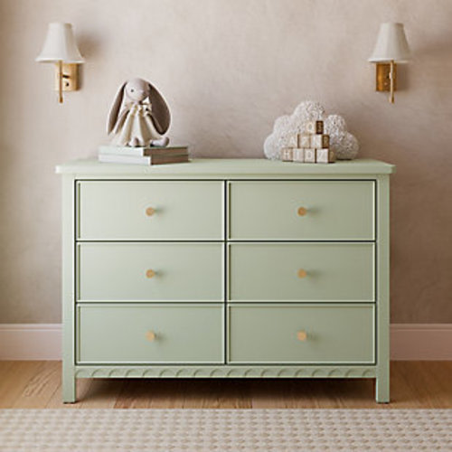 Sage Green - Graco Sasha 6 Drawer Dresser