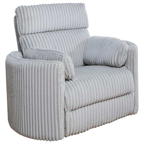 Simeon Collection Swivel Gilder Recliner in Mega Grey