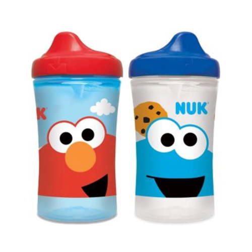 NUK Sesame Street Hard Spout Sippy Cup 10 oz 2 Pack for 12 Months Plus - Durable and Safe Transition Cup