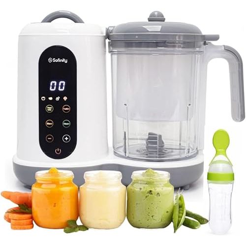 Baby Food Steamer & Blender 2-in-1 | Rapid Steaming, Smooth Purees, BPA-Free Design, Auto Shut-Off, Large Capacity for Homemade Infant Meals & Toddler Nutrition
