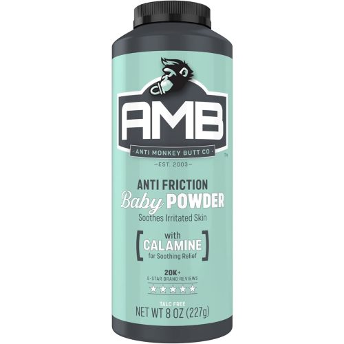 Anti Monkey Butt Baby Powder, Cornstarch Baby Powder Prevents Diaper Rash, Talc-Free Hypoallergenic Formula with Calamine, Anti Chafing and Anti Itch, HSA/FSA Approved, 8 oz