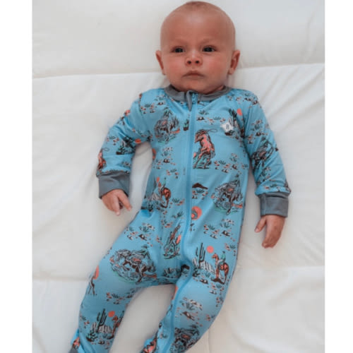 Baby Zip Up - Cowboy Up - Blue – BURLEBO