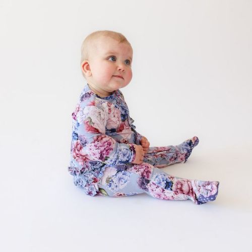 Infant Annie Footie Ruffled Zippered One Piece - Posh Peanut