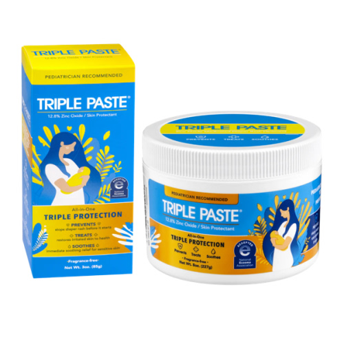 Triple Paste Diaper Rash Cream for Baby - 16 Oz Tub - Zinc Oxide Ointment Treats, Soothes and Prevents Diaper Rash - Pediatrician-Recommended Hypoallergenic Formula with Soothing Botanicals