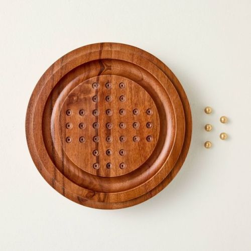 Wood and Brass Marble Solitaire - Hearth & Hand™ with Magnolia