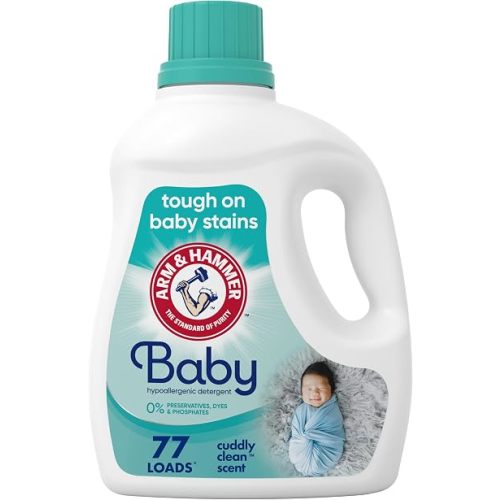 ARM & HAMMER Baby Hypoallergenic Laundry Detergent Liquid, 100.5 Fl Oz