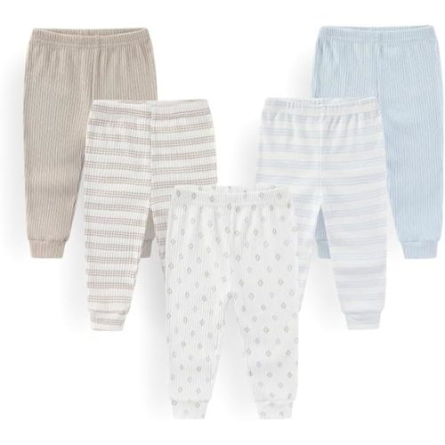 Unisex Baby Boy Girl Pants Sets Cotton Soft Infants Bottoms Casual 5 Pack 0-12 Month Babies' Leggings