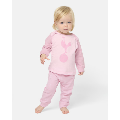 Spurs Baby Pink All Over Print Cockerel Print Pyjama Set