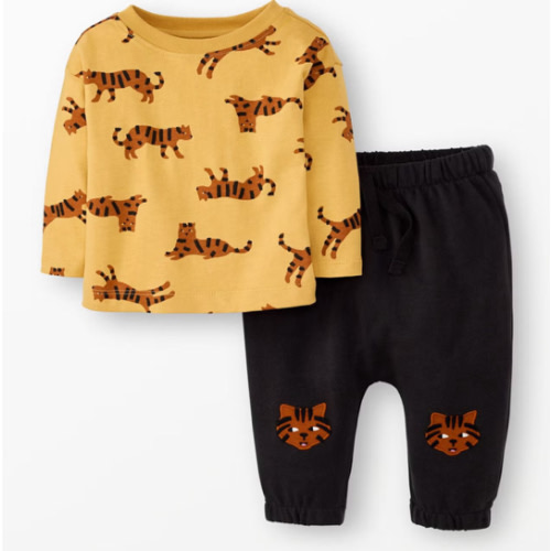 Baby Long Sleeve T-Shirt & French Terry Pants Set | Hanna Andersson