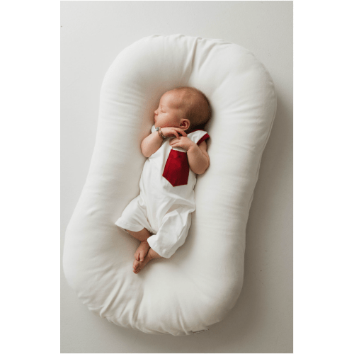 White with Red  | T-Shirt Tank Romper w/ Pocket 6-12M