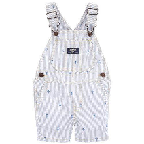 Blue Stripe Baby Anchor Print Shortalls | oshkosh.com