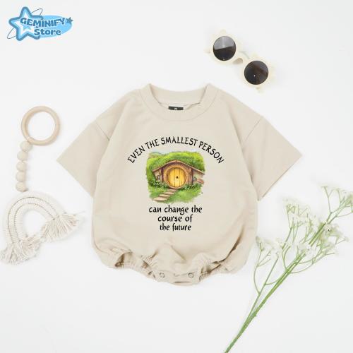 Even Smallest Person Can Change Baby Romper, Inspirational Quote Baby Bodysuit, Book Lover Baby Romper, Reader Baby Gift, Coming Home Outfit