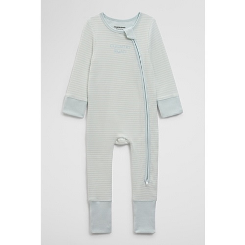 Pale Blue Stripe Stripe Rib Jumpsuit - Jumpsuits & Bodysuits | Country Road