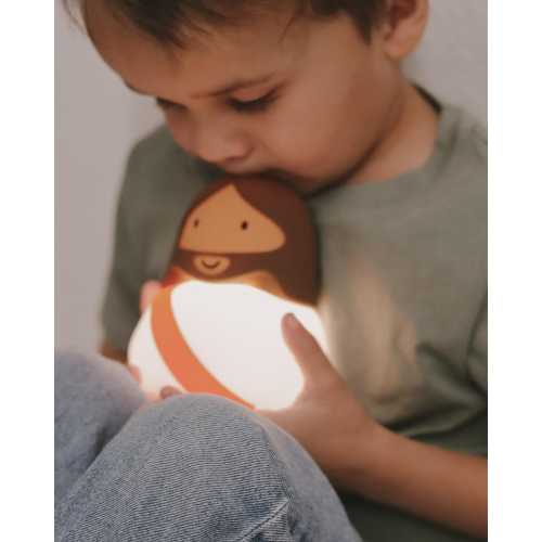 Jesus Night Light for Kids | Touch Silicone Nursery Lamp | USB Rechargeable Bedside Nightlight | Christian Baptism Gift