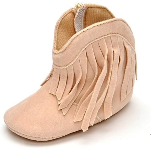 ESTAMICO Baby Girls' Cowboy Tassel Boots