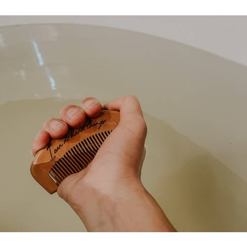 Engraved Wooden Labor Comb: Natural Birth Pain Relief