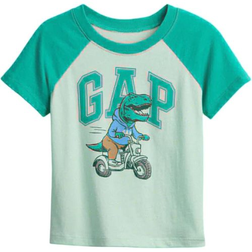 Gap Baby Boys' Short Sleeve Raglan Logo Tee