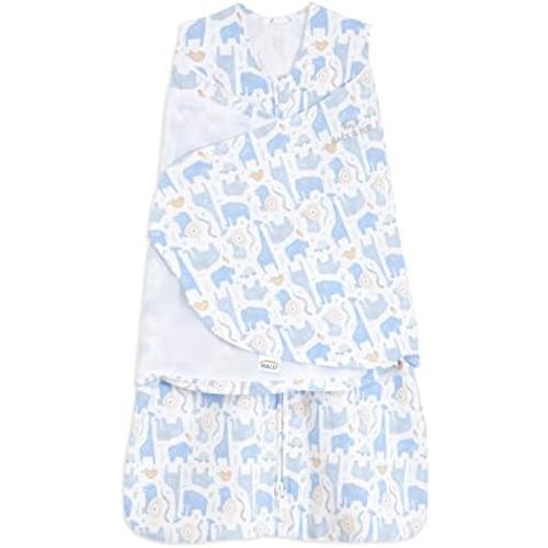HALO SleepSack Swaddle | Cotton | 1.5 TOG | 68-75°F | 6-12 lbs |Safari