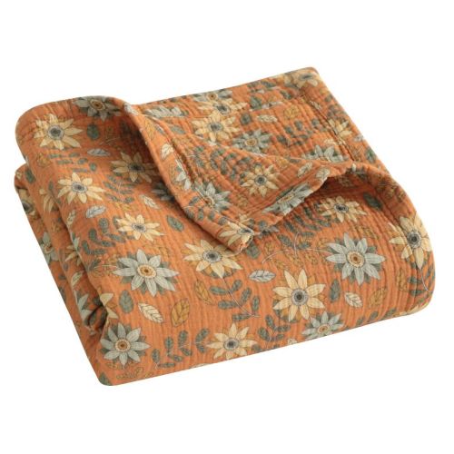 4-Layer Muslin Cotton Toddler Blanket, Soft & Skin-Friendly Swaddle Blanket for Nursery & Crib - NTBAY