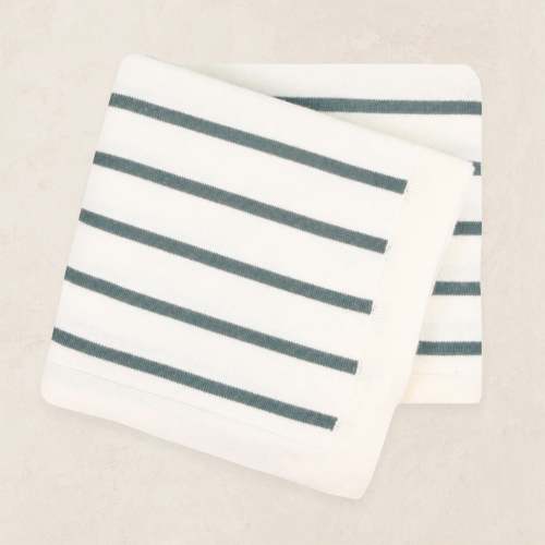 Knit Blanket - Ocean Stripe